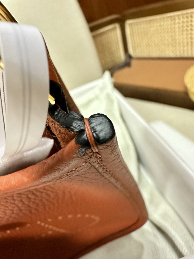 Hermès Mini Evelyne 16 Taurillon Clemence Cuivre Silver Hardware - Image 7