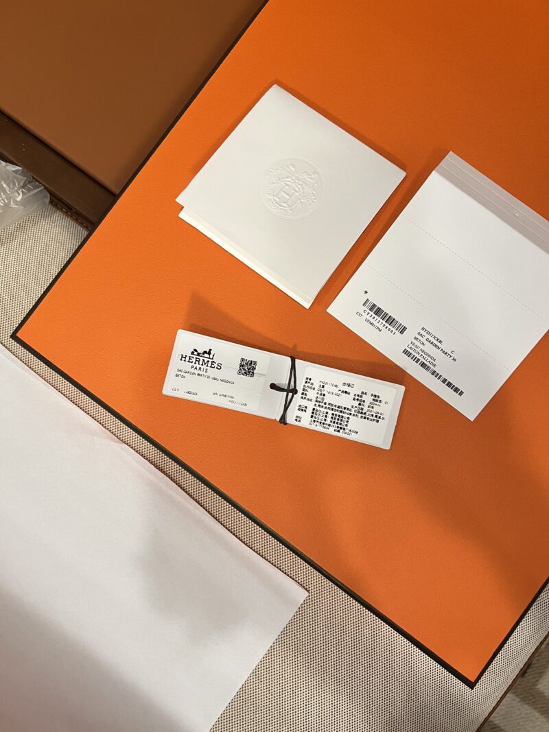 Hermès Garden Party 30 Country Leather Craie Silver Hardware - Image 9