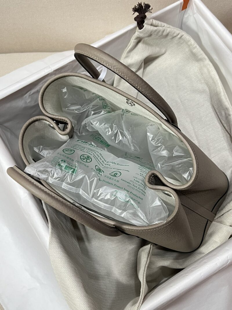 Hermès Garden Party 30 Country Gris Asphalt Silver Hardware - Image 5