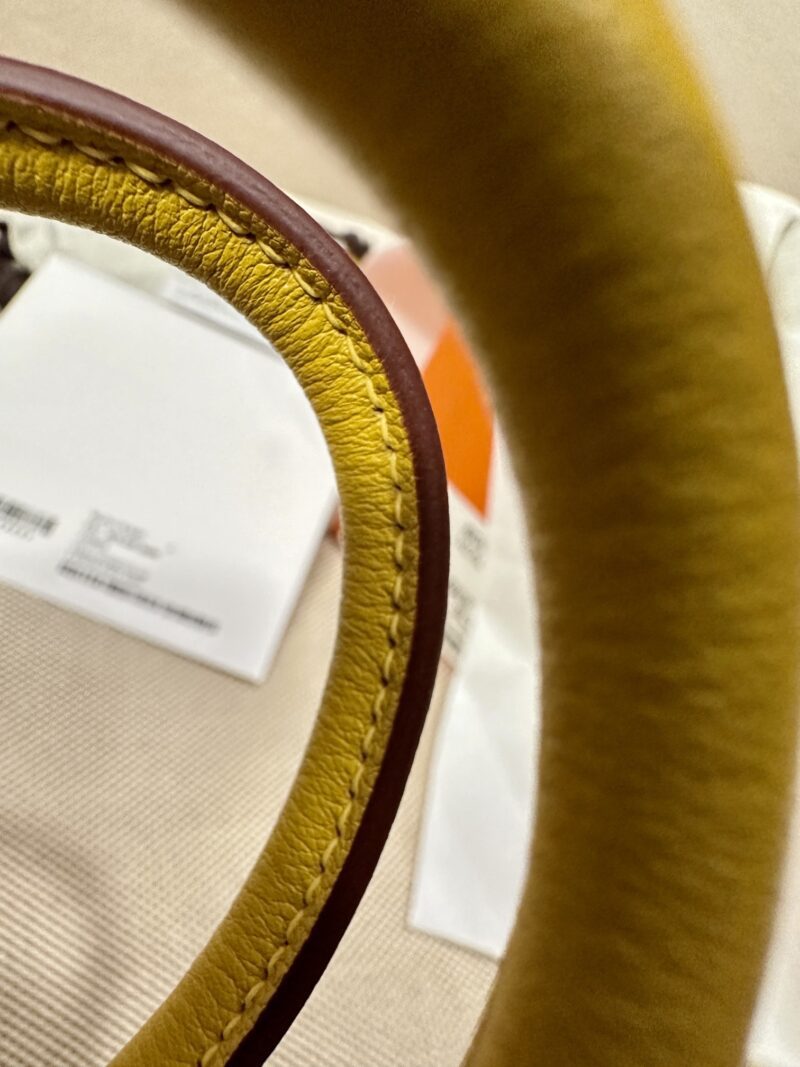 Hermès Mini Bolide 18 Evercolor Amber Silver Hardware