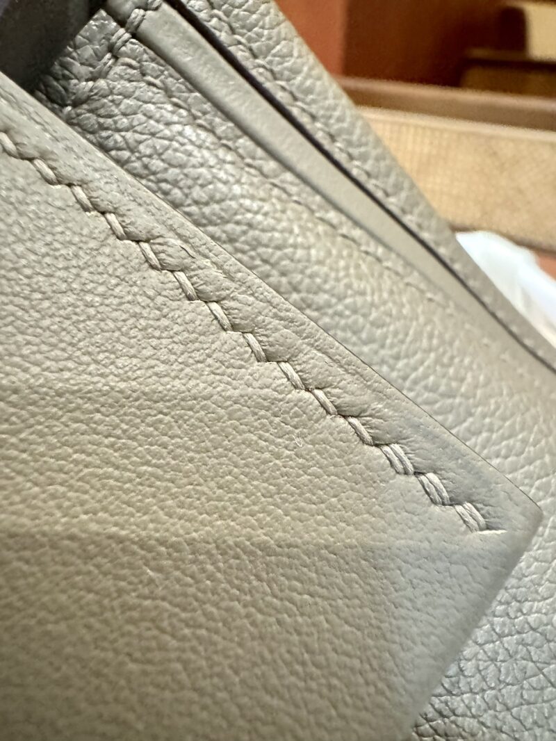 Hermès Mini Kelly 2424 Evercolor & Swift Etoupe Silver Hardware - Image 7
