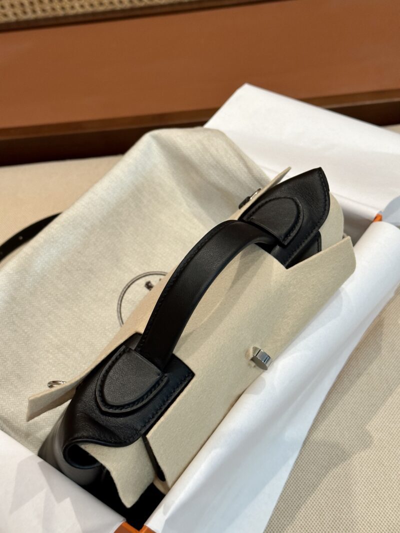 Hermès Mini Kelly 2424 Volupto & Swift Noir Silver Hardware - Image 9