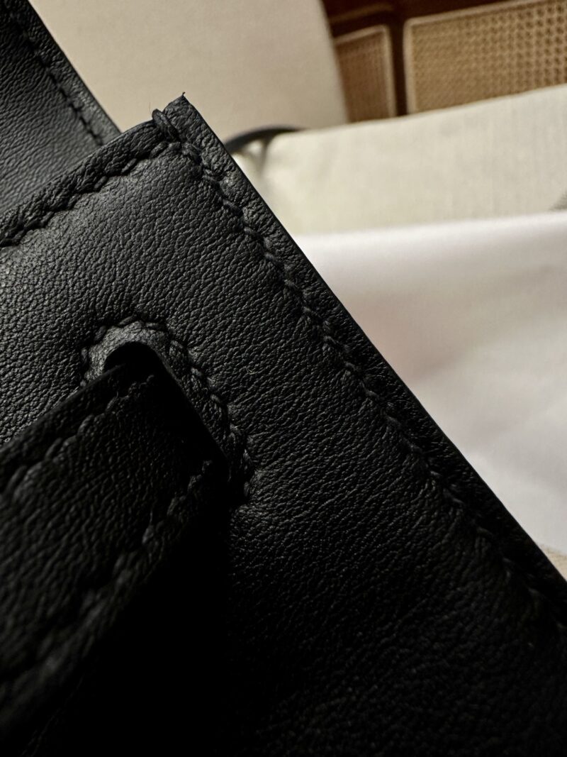 Hermès Kelly Danse 22 Swift Noir Silver Hardware - Image 13