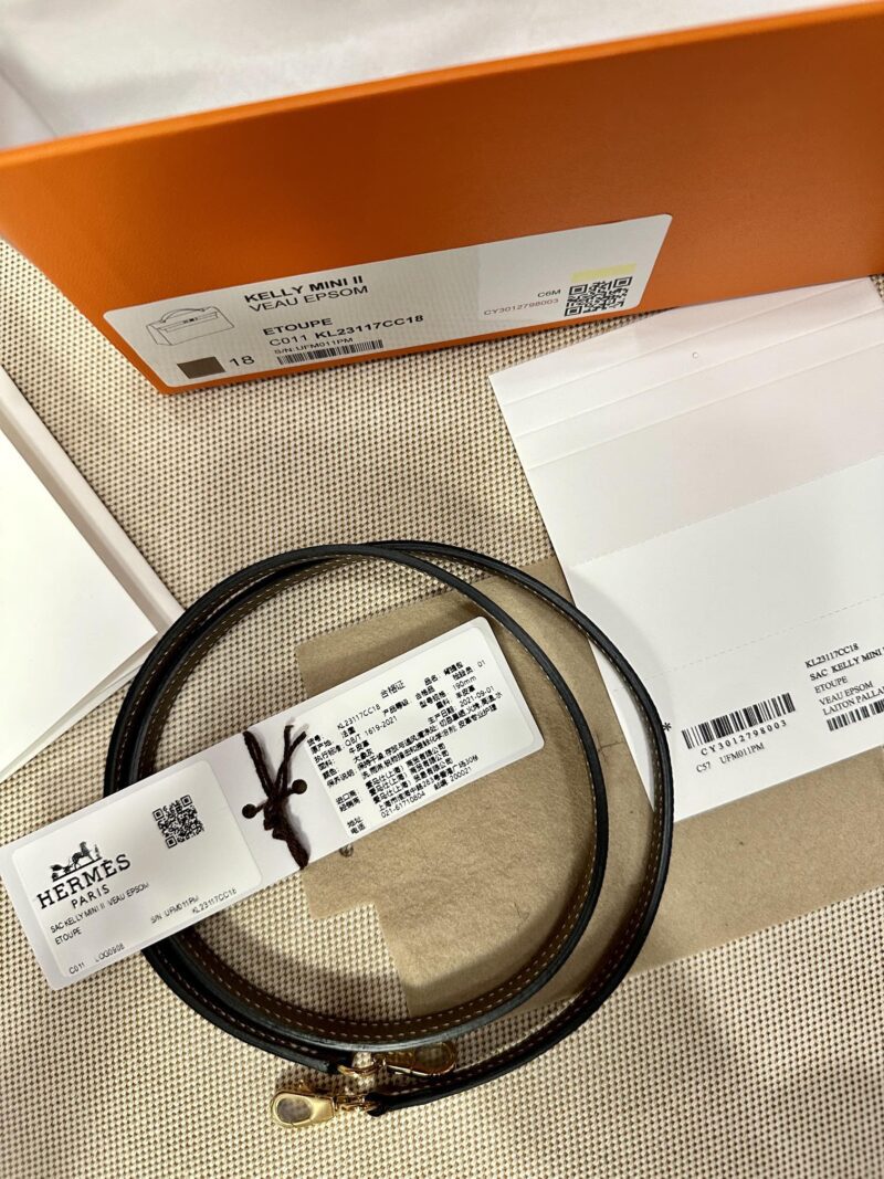 Hermès Mini Kelly Epsom Etoupe Gold Hardware - Image 9