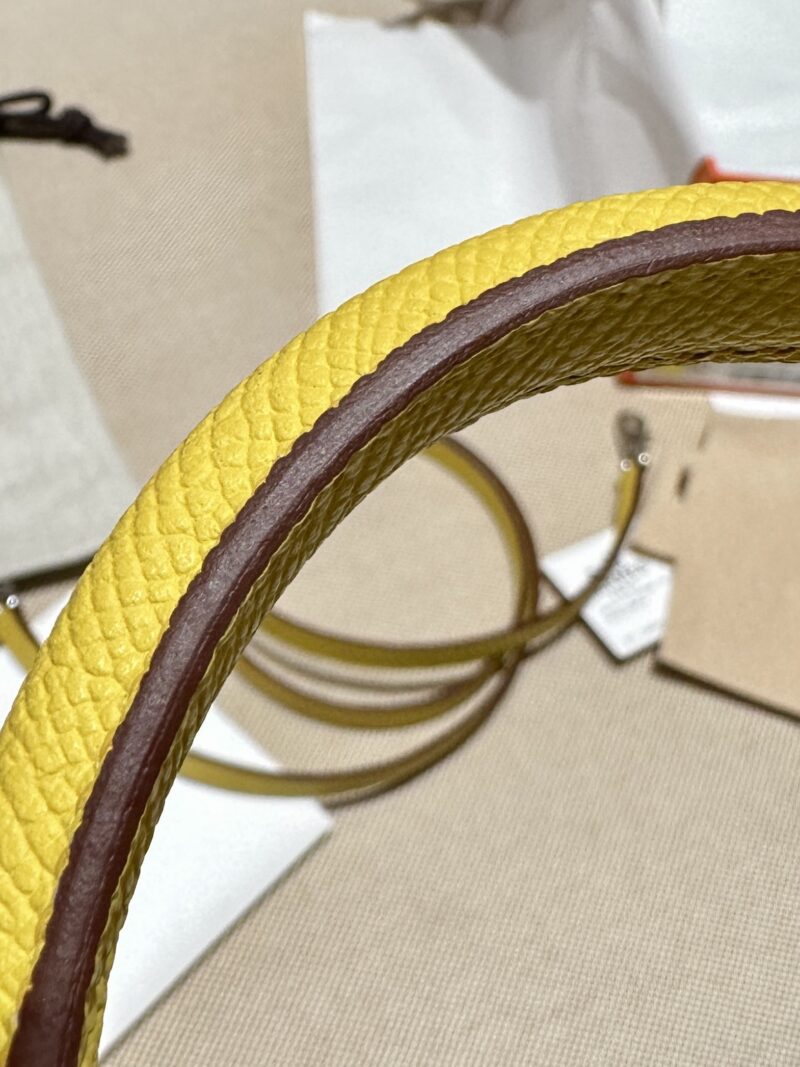 Hermès Mini Kelly 19 Epsom Jaune De Naples Silver Hardware - Image 8