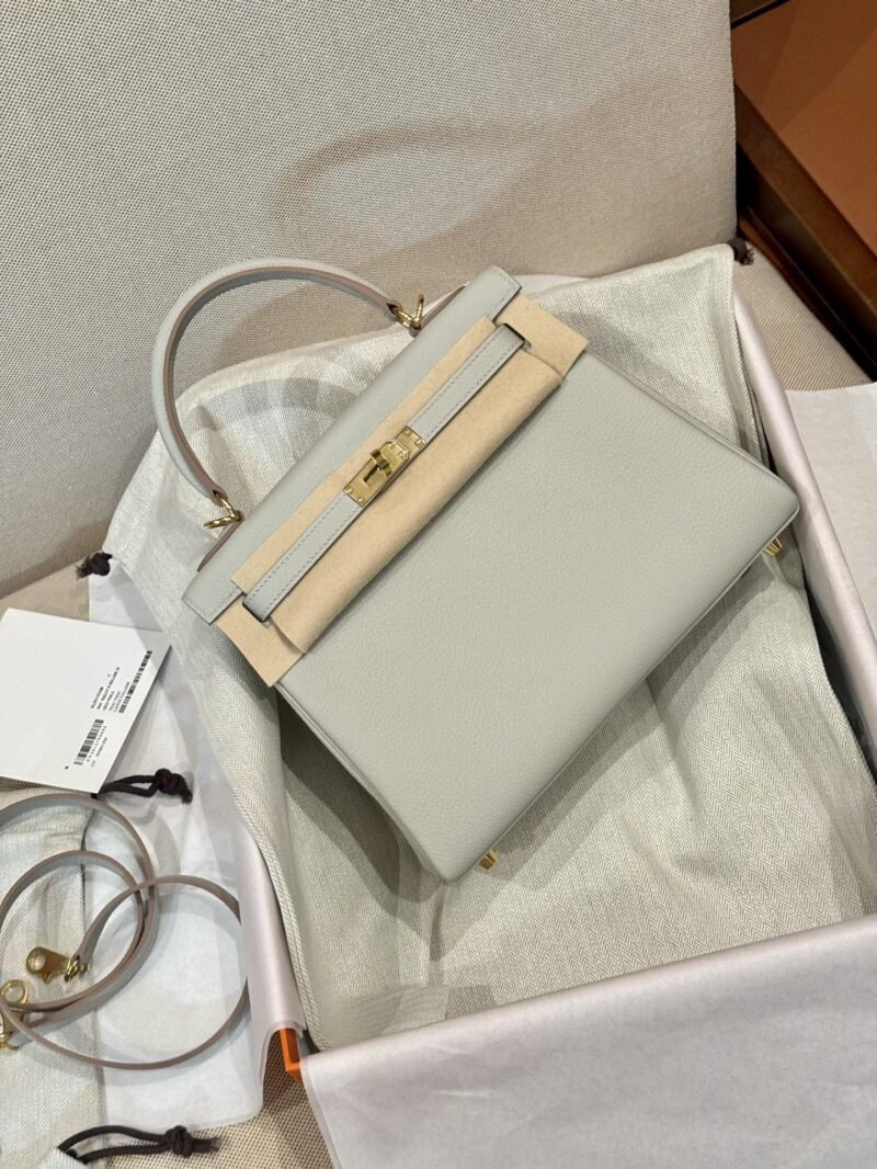 Hermès Kelly 25 Togo Gris Pearl Gold Hardware