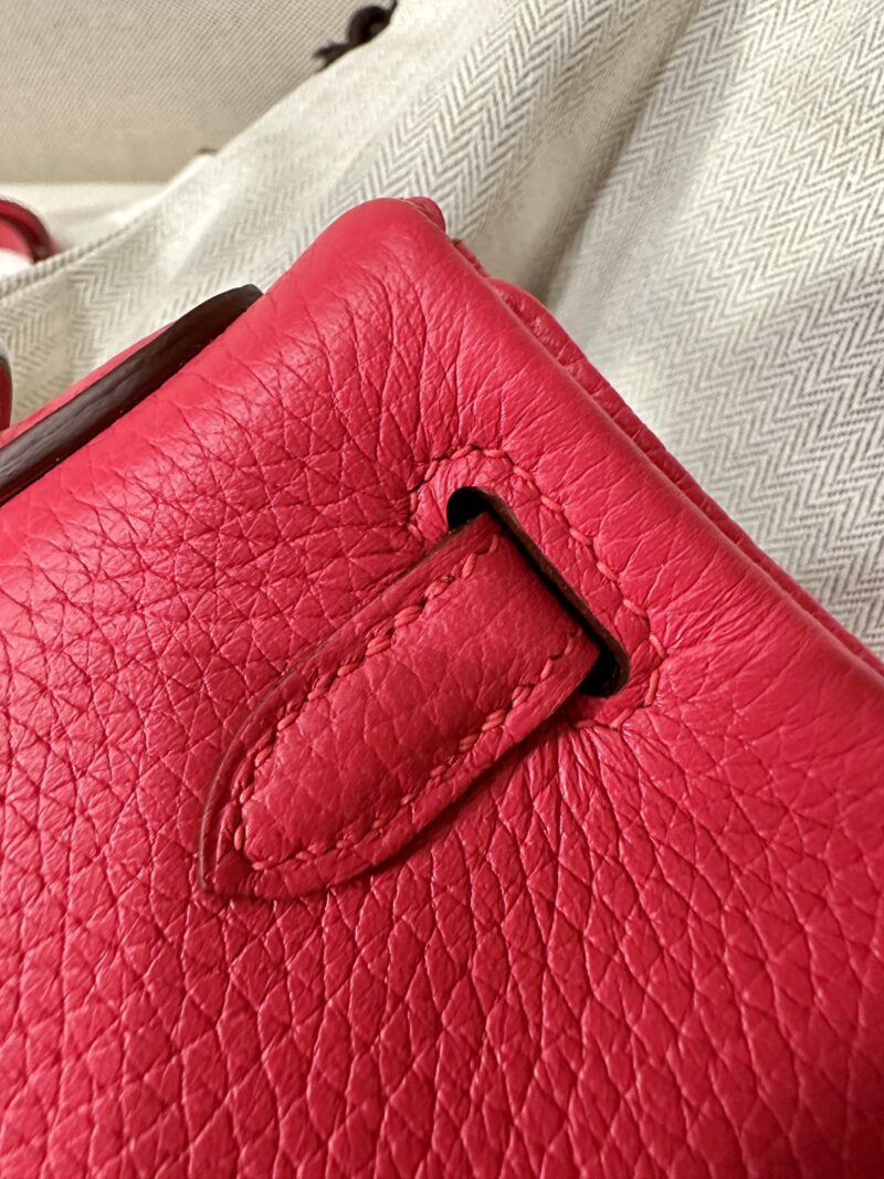Hermès Kelly 25 Togo Rose Silver Hardware - Image 6