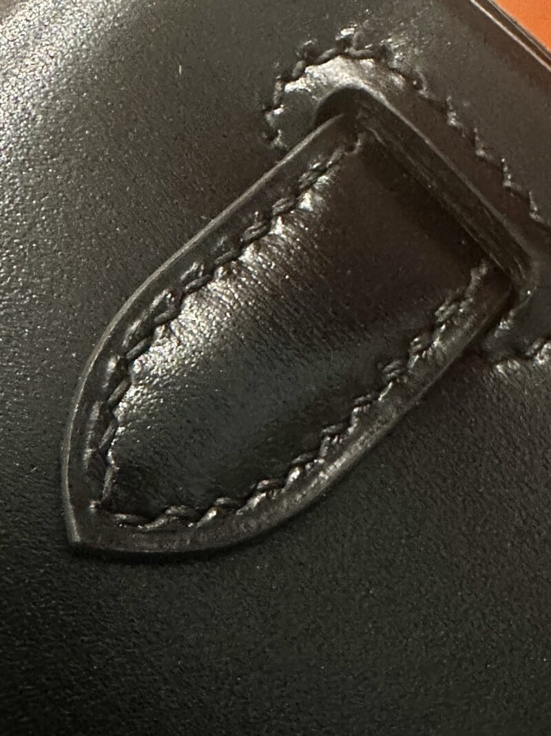 Hermès Kelly 28 Box Noir Silver Hardware - Image 16