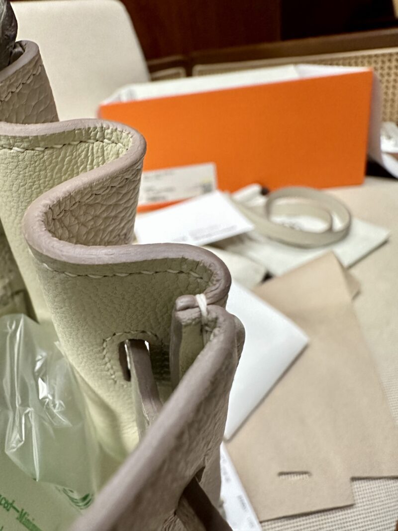 Hermès Kelly 28 Togo Craie Silver Hardware - Image 9