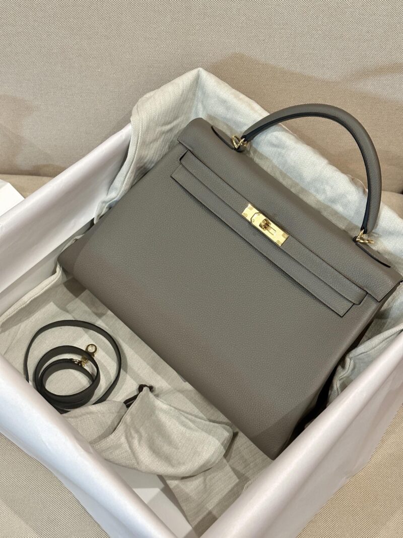 Hermès Kelly 35 Togo Gris Meyer Gold Hardware