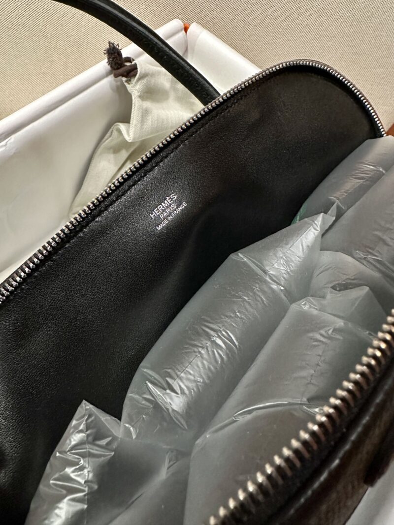 Hermès Bolide 31 Taurillon Clemence Noir Silver Hardware