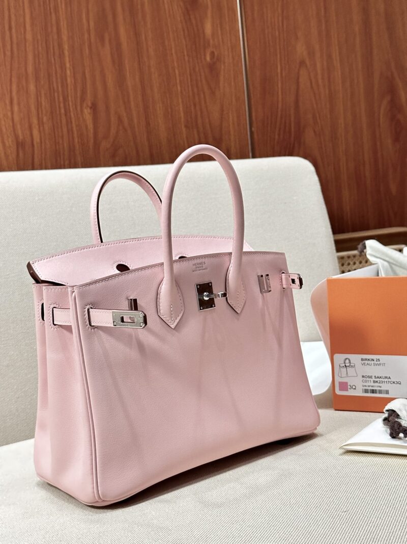 Hermès Birkin 25 Rose Sakura Swift Palladium Hardware - Image 3
