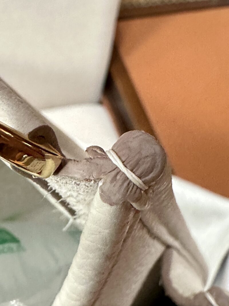 Hermès Evelyne 29 Taurillon Clemence Craie Silver Hardware - Image 9