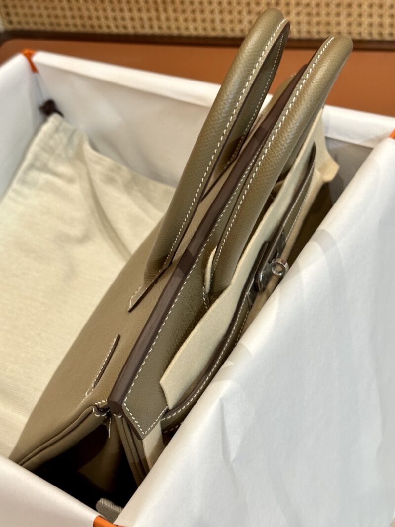 Hermès Birkin 30 Etoupe, Silver Epsom Palladium Hardware - Image 4
