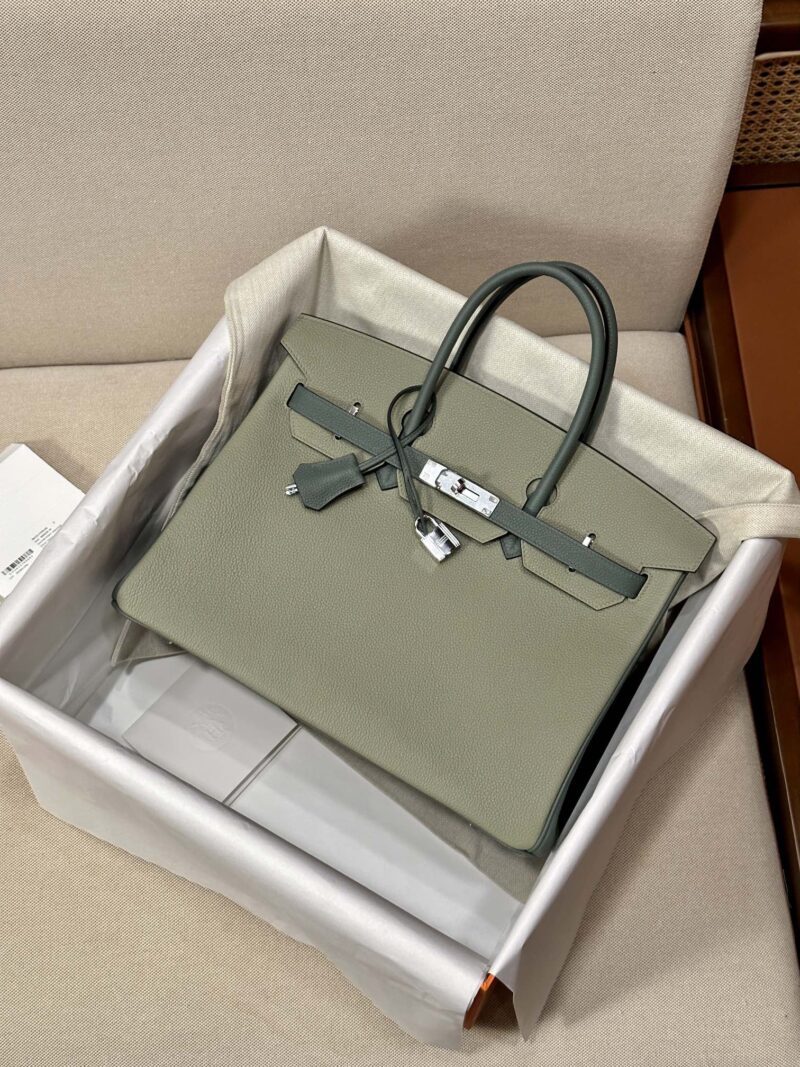 Hermès Birkin 35 Sauge, Vert Amande Togo Palladium Hardware