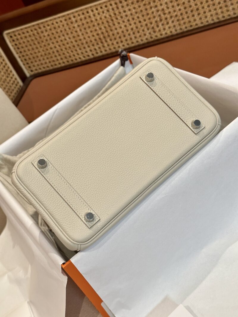 Hermès Birkin 25 Craie, Silver Togo Palladium Hardware - Image 7