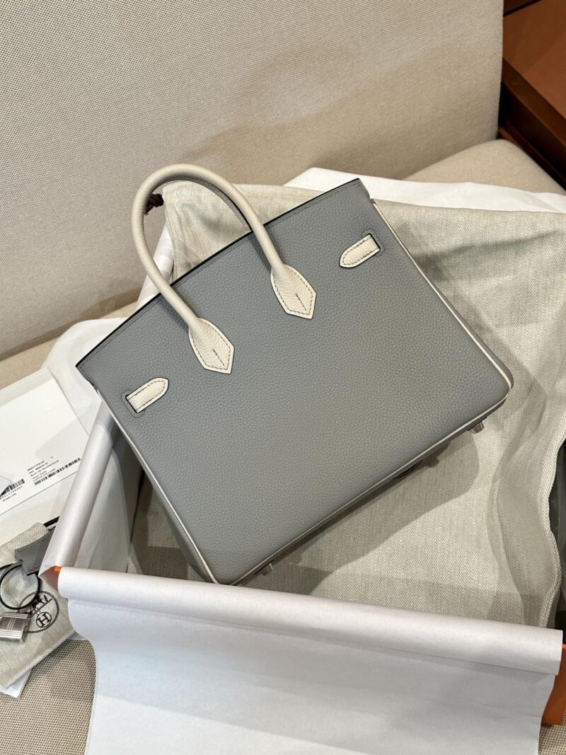 Hermès Birkin 25 Blue De Presse, Craie Togo Palladium Hardware - Image 2