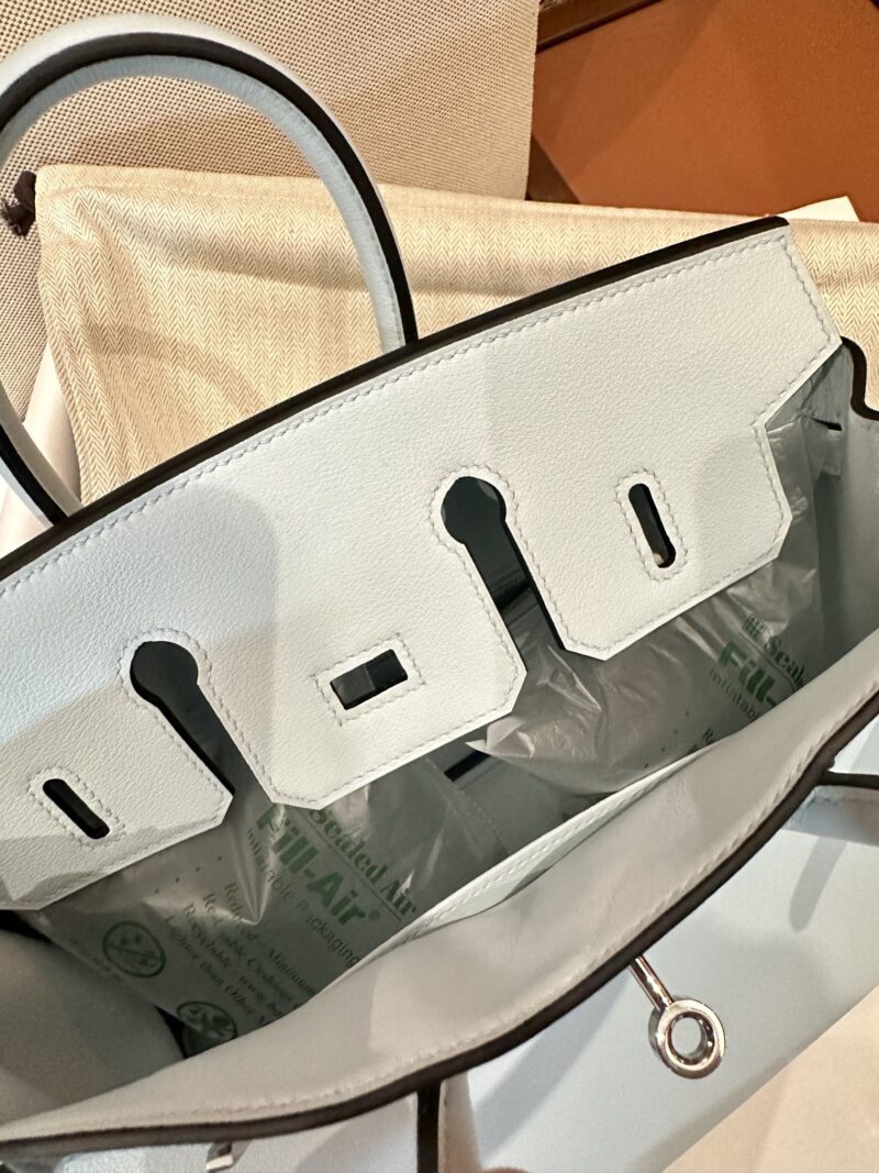 Hermès Birkin 25 Blue Brume Swift Gold Hardware - Image 8