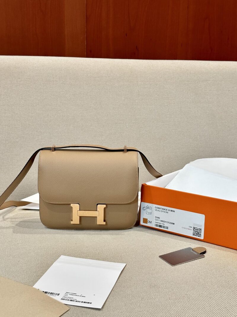 Hermès Constance 19 Chai, Rose Gold Epsom Gold Hardware