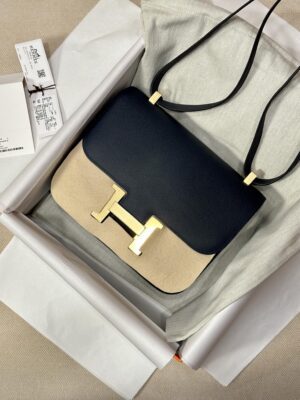 Hermès Constance 24 Blue Nuit Epsom Gold Hardware