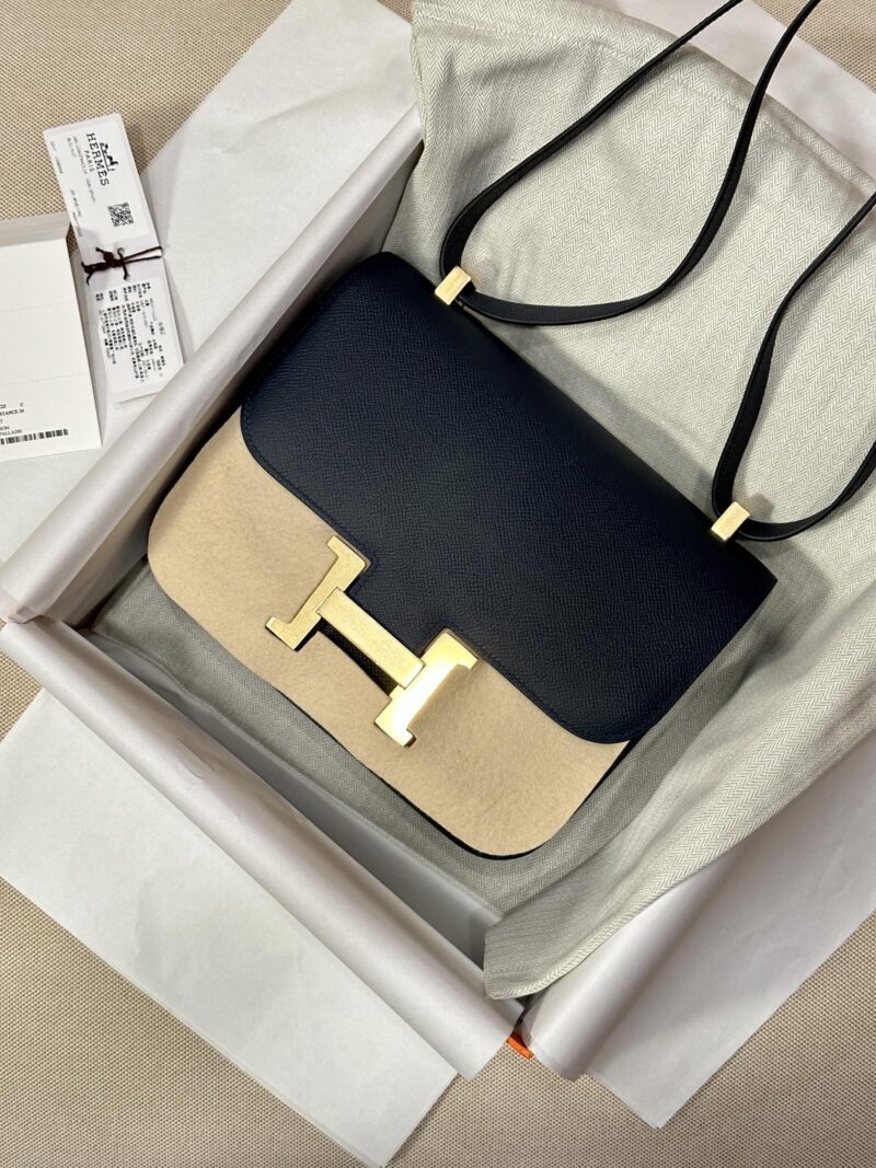 Hermès Constance 24 Blue Nuit Epsom Gold Hardware