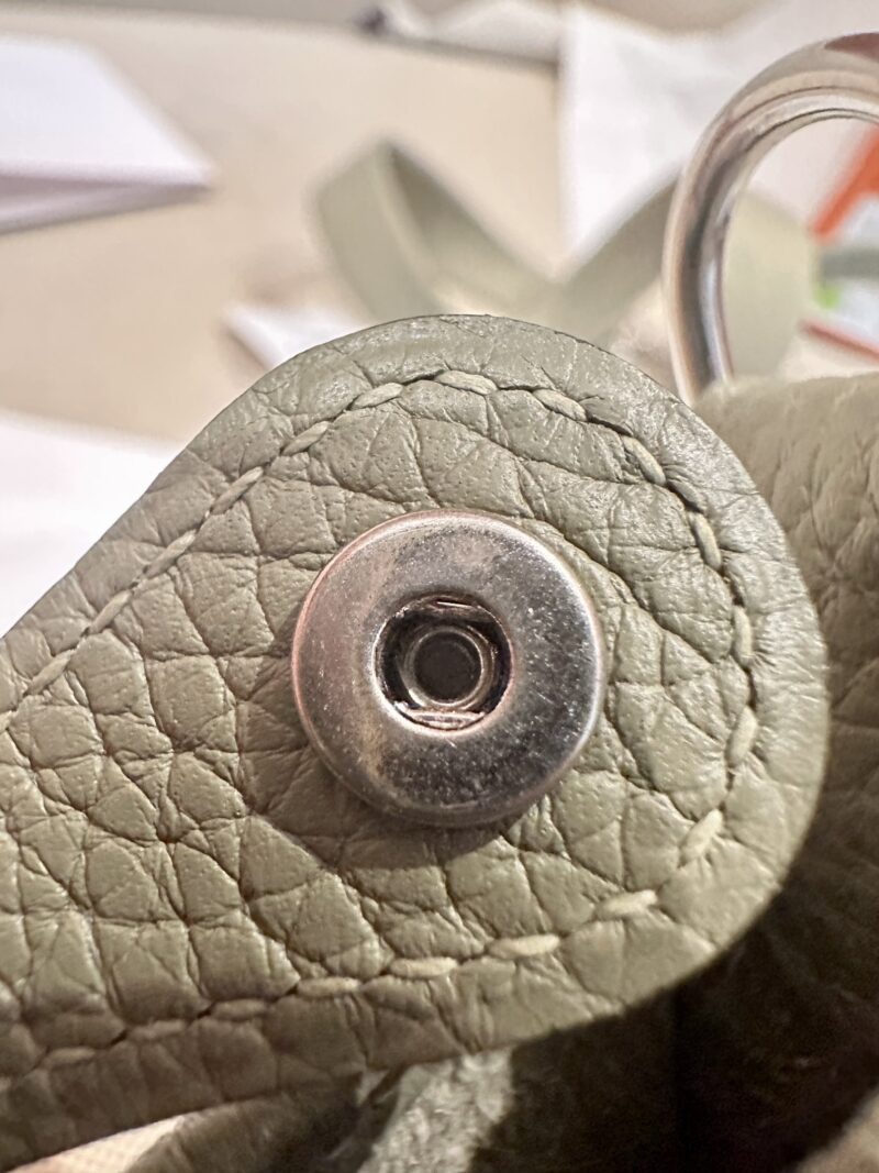 Hermès Mini Evelyne16 Clemence Sauge Silver Hardware - Image 7