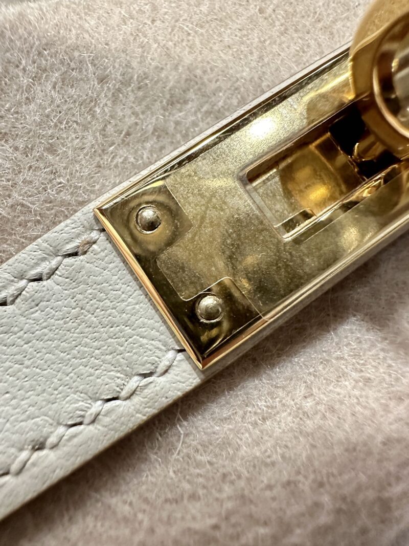 Hermès Kelly Pochette Craie Swift Gold Hardware