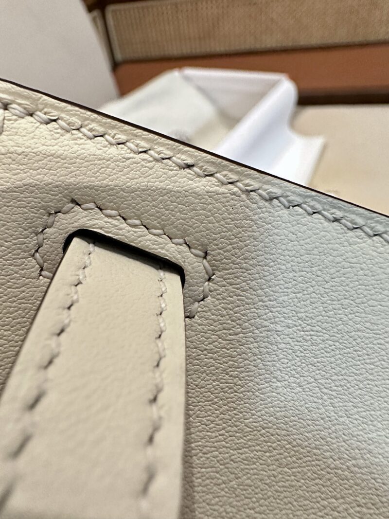 Hermès Kelly Pochette Craie, Silver Swift Palladium Hardware