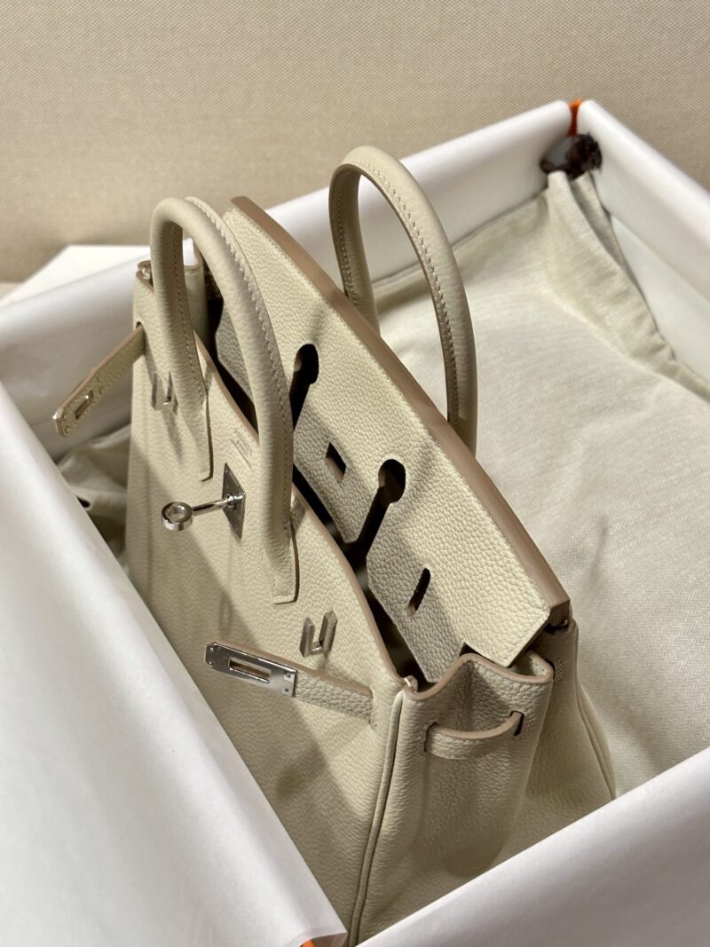 Hermès Birkin 25 Craie Togo Palladium Hardware - Image 3