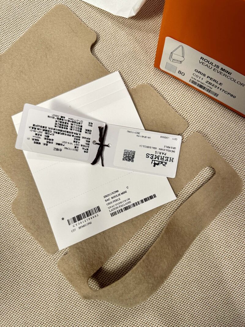 Hermès Roulis 19 Evercolor Gris Pearl Gold Hardware - Image 17