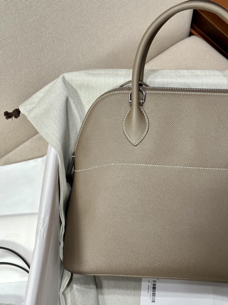 Hermès Bolide 31 Epsom Etoupe Silver Hardware