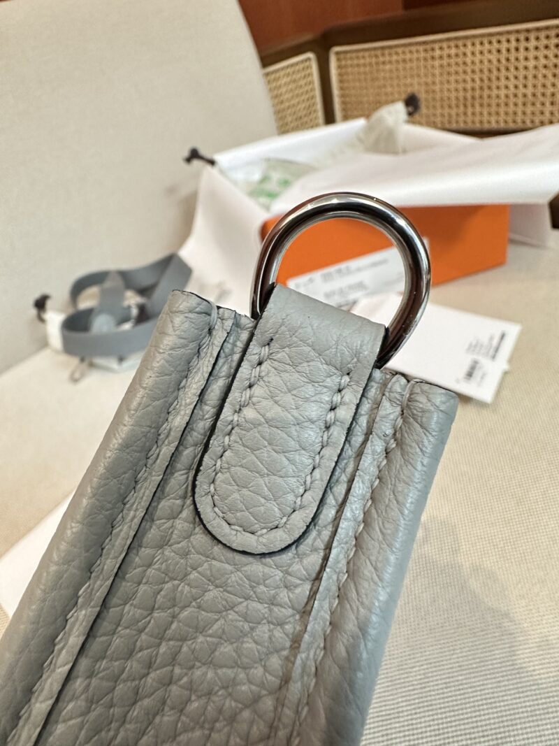 Hermès Mini Evelyne 16 Clemence Blue de Prusse Silver Hardware - Image 7