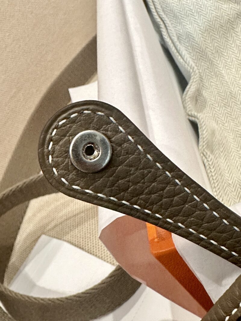 Hermès Mini Evelyne 18 Taurillon Clemence Etoupe Silver Hardware - Image 8