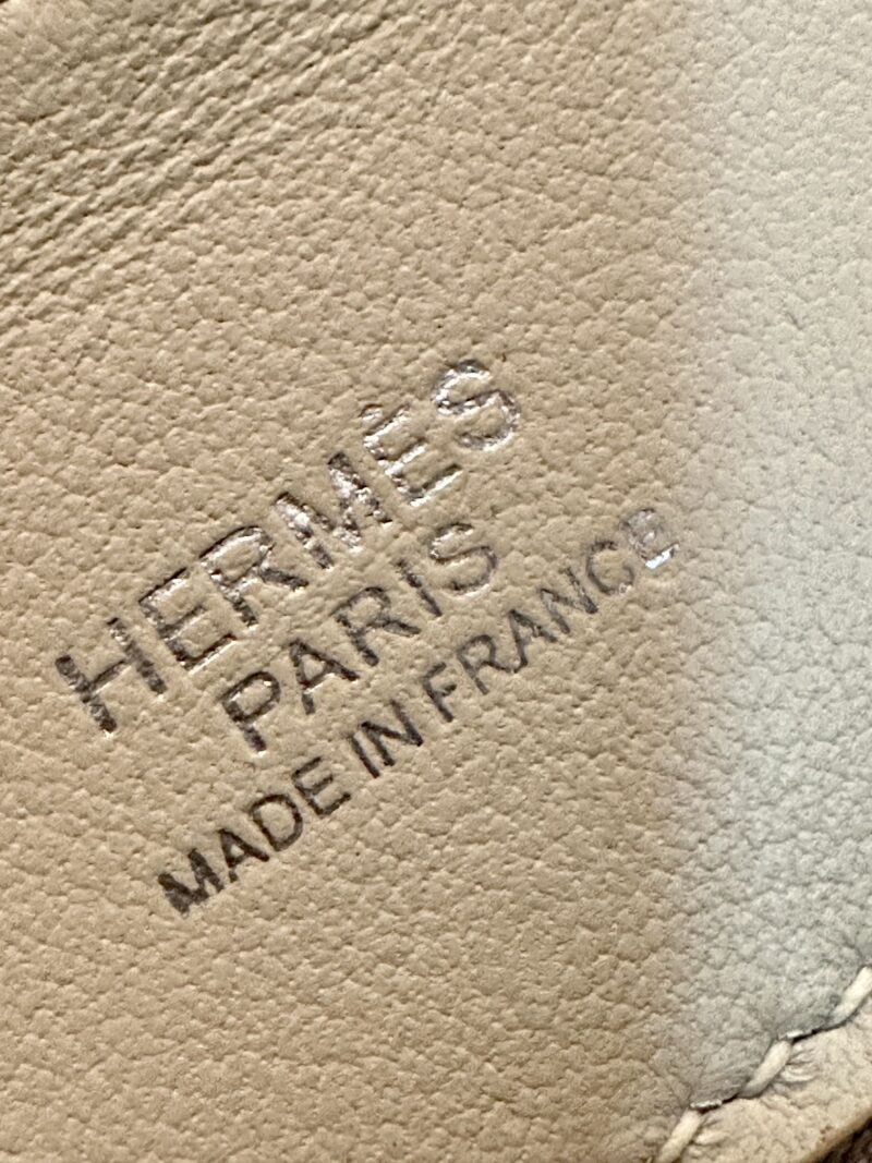 Hermès Mini Kelly 2424 Evercolor & Swift Beton Silver Hardware - Image 9