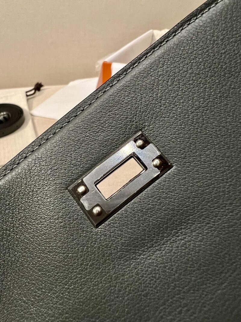 Hermès Kelly Danse 22 Swift Gris Graphite Silver Hardware - Image 7