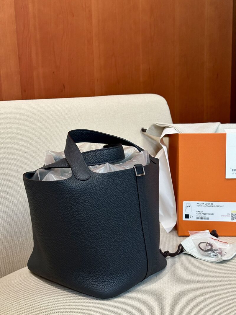 Hermès Picotin 22 Clemence Caban Silver Hardware - Image 2