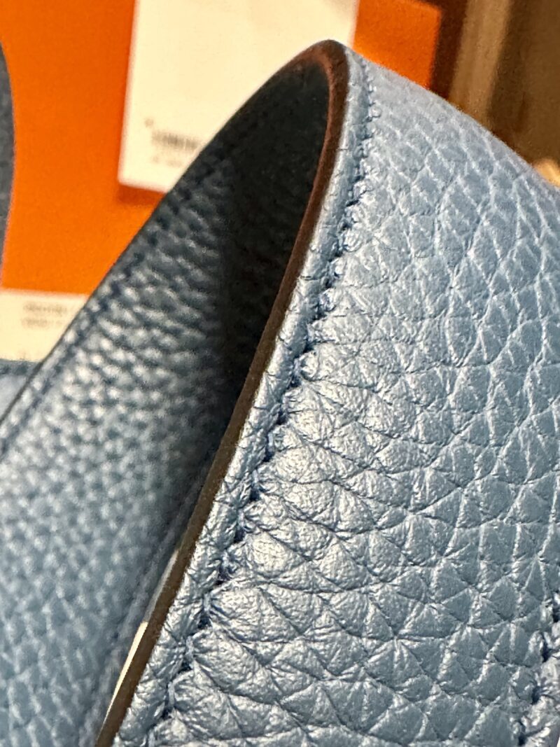 Hermès Picotin 22 Taurillon Clemence Deep Blue Silver Hardware - Image 7
