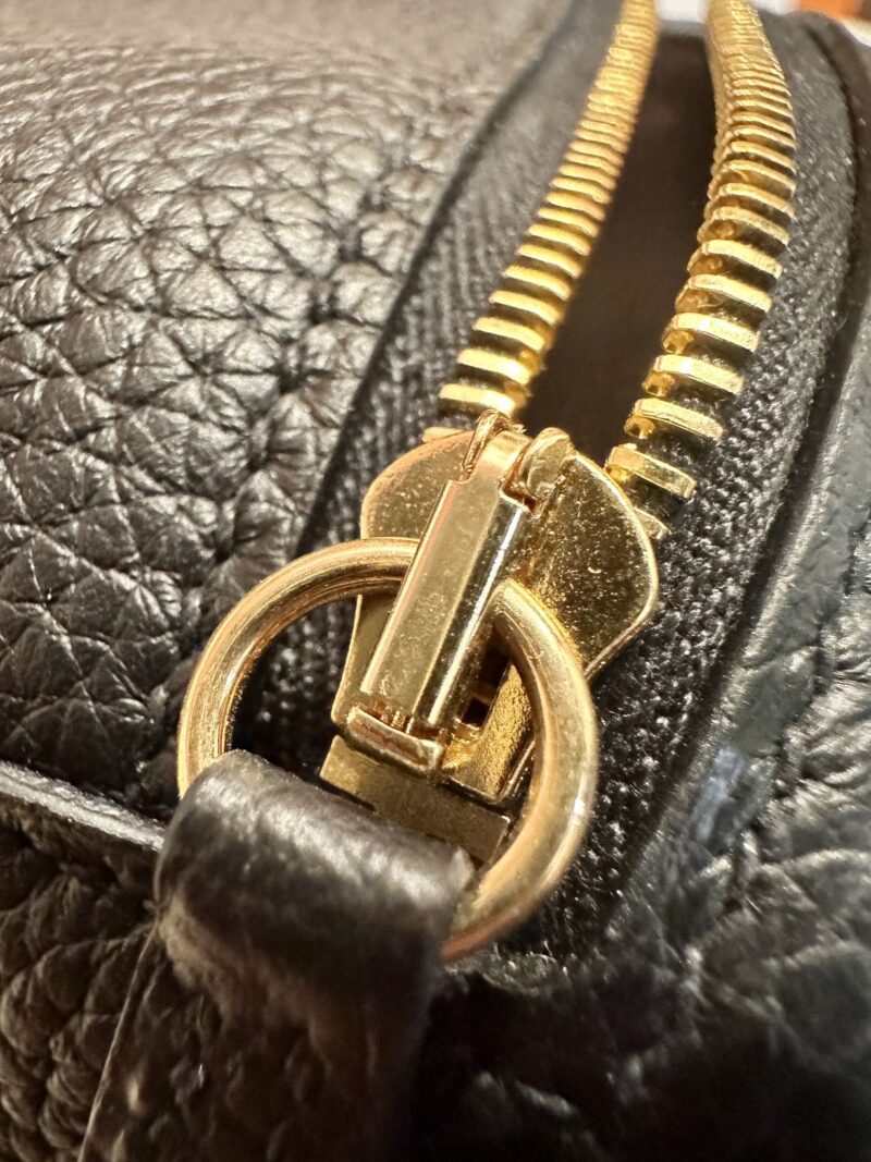 Hermès Mini Lindy 19 Taurillon Clemence Noir & Mauve Sylvestre Gold Hardware - Image 7
