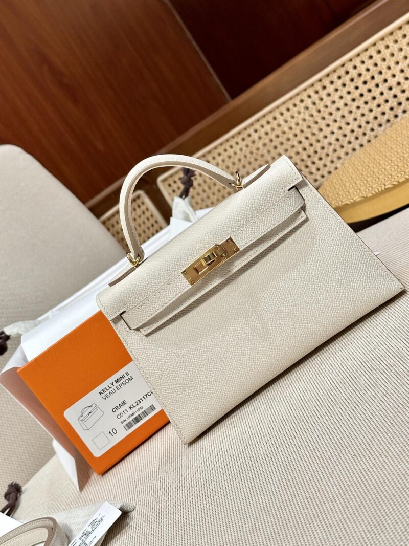 Hermès Mini Kelly 19 Epsom Craie Gold Hardware - Image 2