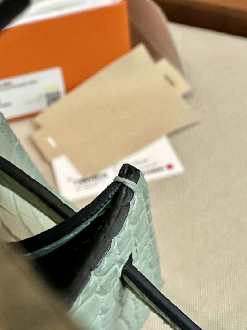 Hermès Mini Kelly 19 Matte Crocodile Vert D'eau Silver Hardware - Image 9