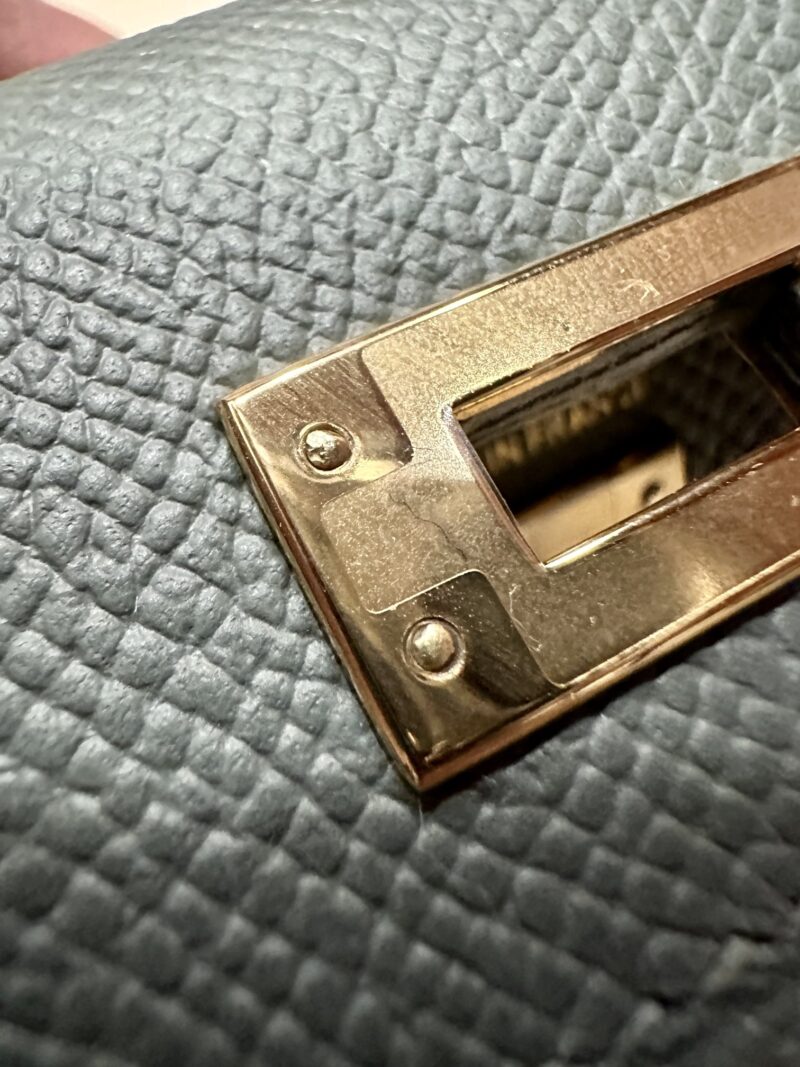 Hermès Mini Kelly Epsom Vert Amande Gold Hardware - Image 13