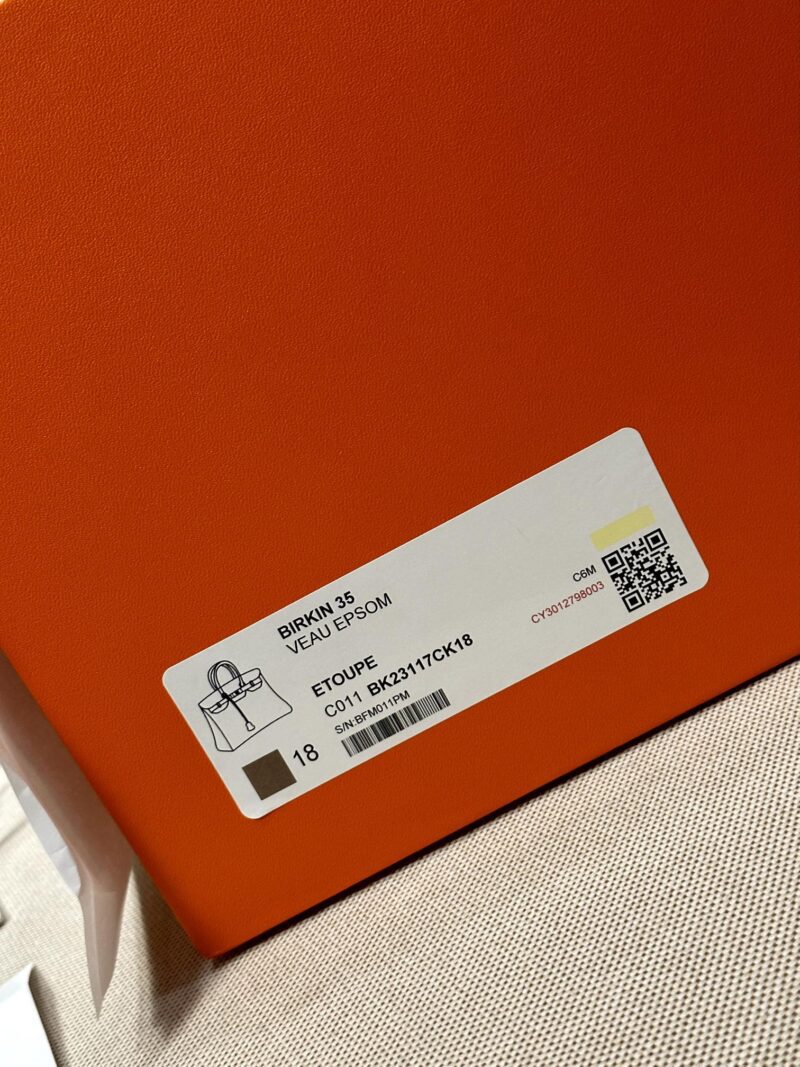 Hermès Birkin 35 Etoupe Epsom Palladium Hardware