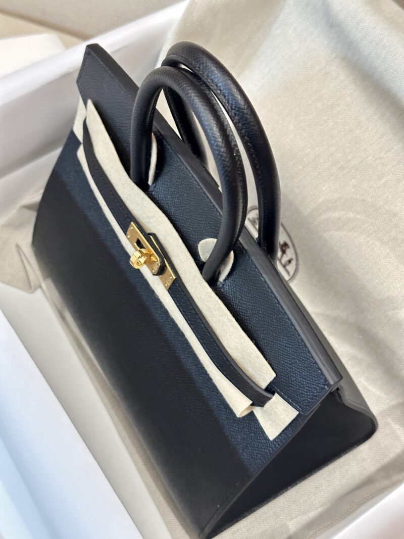 Hermès Birkin 25 Noir Epsom Gold Hardware - Image 4