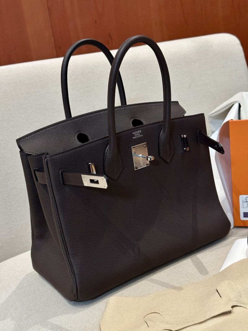 Hermès Birkin 30 Ebene Togo Gold Hardware - Image 3