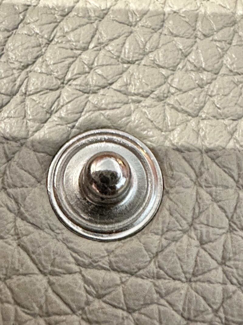 Hermès Mini Evelyne 16 Clemence Beton Silver Hardware - Image 7