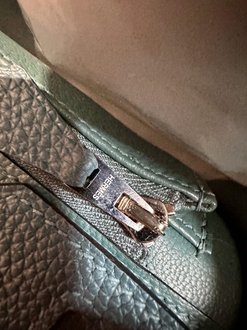 Hermès Birkin 25 Vert Bosphore Togo Palladium Hardware - Image 8