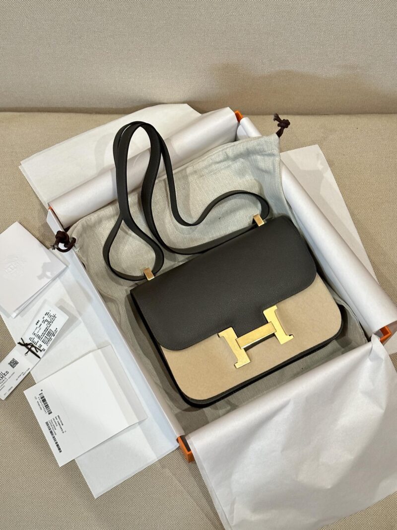 Hermès Constance 24 Gris Graphite, Gold Epsom Gold Hardware