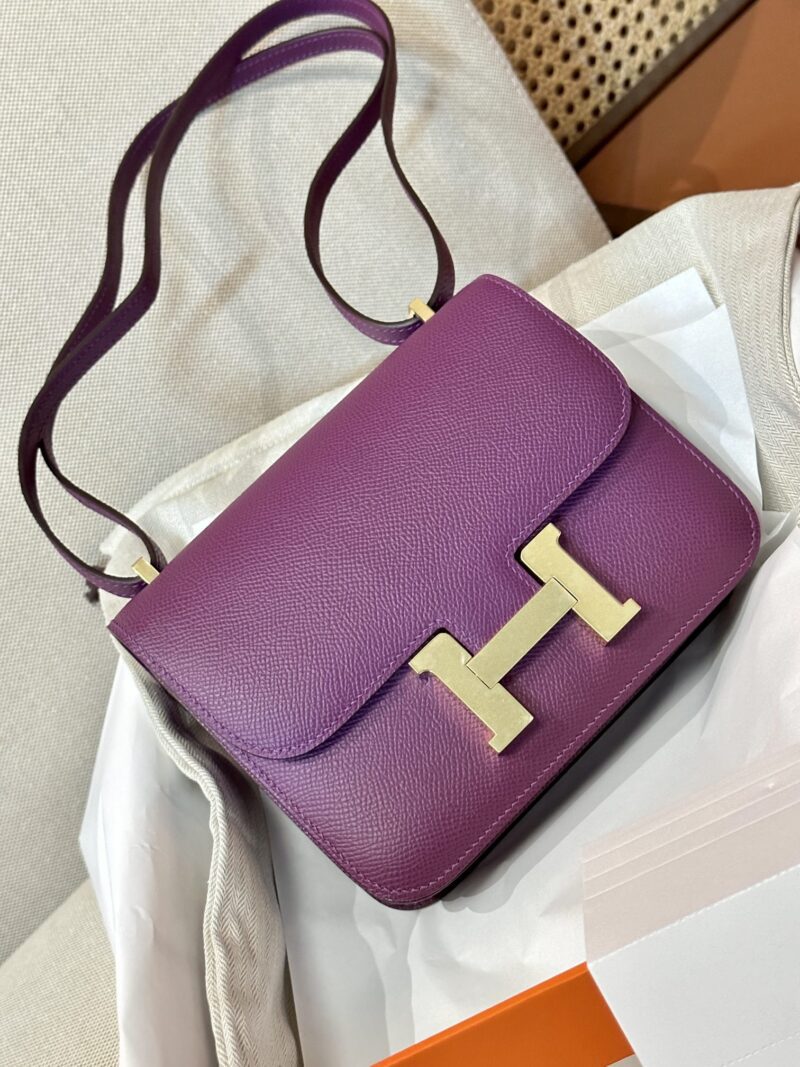 Hermès Constance 19 Anemone Epsom Gold Hardware