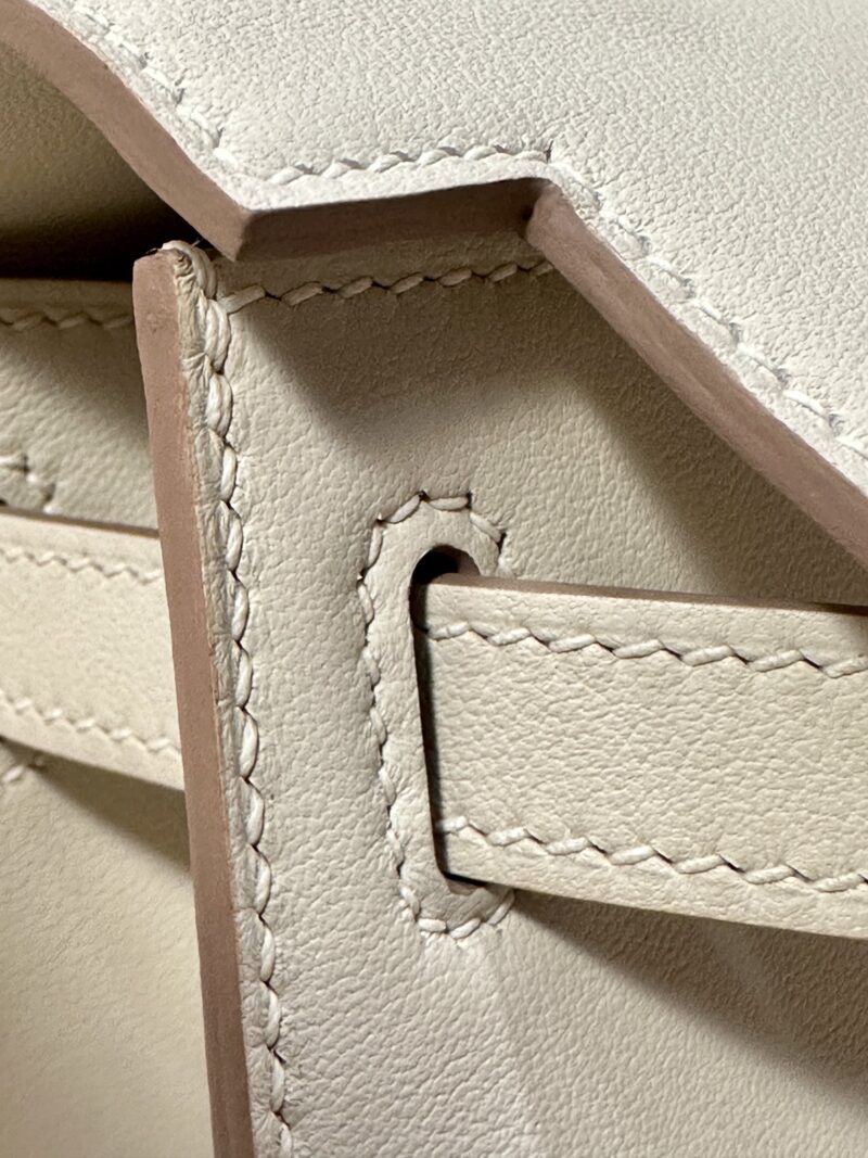 Hermès Kelly Pochette Craie Swift Gold Hardware