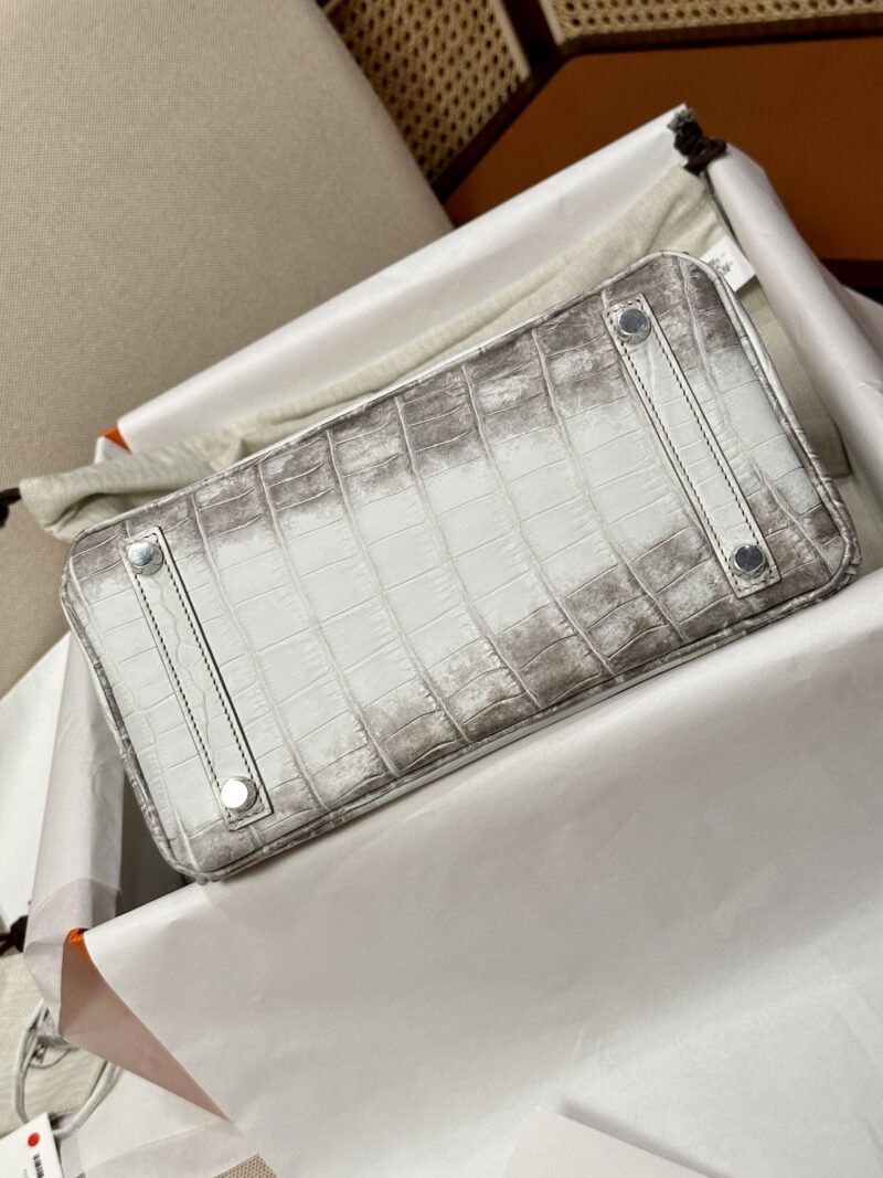 Hermès Birkin 25 Himalaya Crocodile Palladium Hardware - Image 6